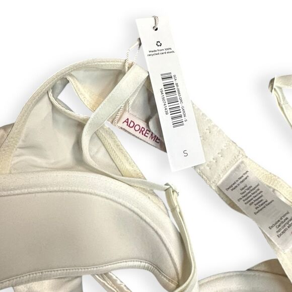 ADORE ME Women’s Ivory Gynger Unlined Satin Balconette Bra Size Small NWT - Picture 5 of 7